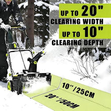 HaiZethonic Electric Walk-Behind Snow Blower,51cm Clearing Path 2batteries