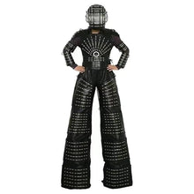 Gracecolorlife LED Robot Suit Costume with High Heel Stilts & Helmet XL Black