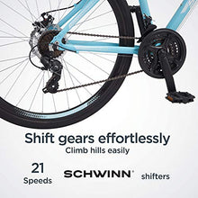 Schwinn GTX 2.0 Comfort Adult Hybrid Bike Light Blue