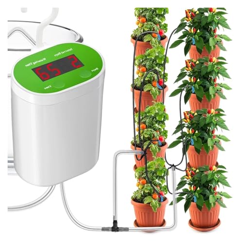 Ship Accessories Home Sprinkler Drip Irrigation Green 4/8/12/16 Head Pump Timer System Kit Indoor Plants Garden Self-Watering Tool Irrigation Accessories(4 Packages)