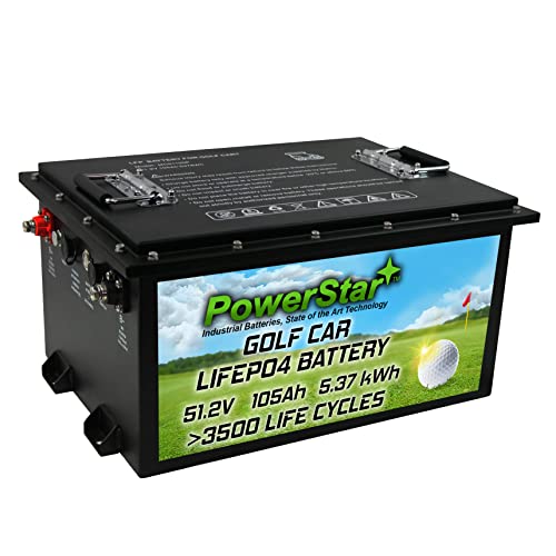 PowerStar Golf Cart/Club Car Battery Kit Black