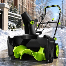 Snow Shovel Electric Cordless, 3500w Snow Blower, Dual LED Headlights 2Batteries
