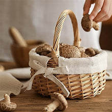 Storage Basket,Picnic Creative Wicker Bamboo Baskets Picking Rattan Shopping Hand Woven Hamper for Camping and Outdoor Party
