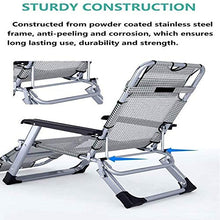 IIPOSAQQ Garden Beach Chair with Zero Beach Chair for Heavy People Outdoor Beach Portable Camping Reclining Garden Chair 200 Kg for Home Office Balcony