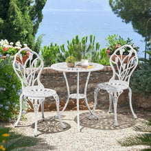 DUYHBAWRS 3 Piece Garden Furniture Set Outdoor Patio Bistro Set Rust-Resistant Garden Table and Chairs