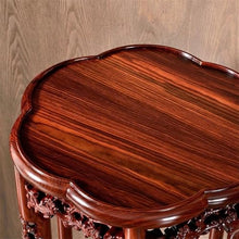 XRXwuf689 Bonsai Base Indoor Household Openwork Carving Bonsai Base, Chinese Style Redwood Display Stand Display Stand