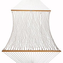Original Pawleys Island Deluxe Oatmeal DuraCord Rope Hammock – 13 ft. x 65 in, 2-Person, 450 lb Capacity, Oak Spreader Bar, Zinc-Plated Hardware, Handcrafted in the USA