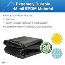 Aquascape PRO Grade EPDM Boxed 45 Mil Liner for Pond, Waterfall, and Water Features 20 x 25 Feet Black