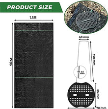 YYHJ Weed Barrier,Landscape Fabric Heavy Duty,Garden Membrane 90g/m² UV,Gardening Mat Ground Cover,Soil Erosion Control,Ideal for Flower Bed,Yard,Lawns and Walkways,with Garden Pegs and Buffer Washer
