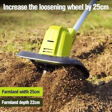 Electric Cordless,Garden Tiller Rotavator,Electric Powerful Soil Cultivator, 20V Garden Cordless Tillers Electric Cultivator, Vegetable Plots