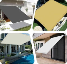 Waterproof Sun Shade Sail Straight Edge 22x38 FT Rectangle Canopy Sunshade Cover UV Block with Grommets Fence Privacy Screen for Outdoor Garden, Porch, Patio, Backyard