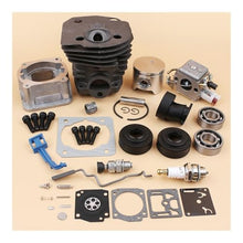 LUZDYJMG Cylinder Pan Carburetor Bearing Oil Seal Choke Throttle Rod 44mm Kit Fit for 340 350 345 Chainsaw Motor Engine Spare Parts