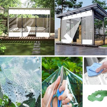 YPIOUREN Outdoor Curtains With Zipper, Transparent Waterproof Tarpaulin Curtains,Gazebo Tarpaulin Side Panel With Zipper Door, PVC Clear Waterproof Tarpaulin Side Panels, For Patio(5x20m/16.4x65.62ft)