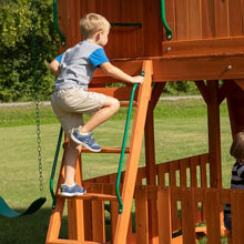Backyard Discovery Skyfort II Cedar Wood Swing Set Brown