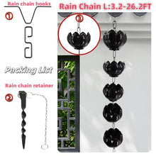 DFTDFYXYRain Chain Outdoor Aluminum Rain Chains Adjustable Gutter Water Feature Or Downpipe Yard Garden Outdoor Living Wind Adjustable Rain Catcher Chain Movable Hanging for Drainage,8m(26.2ft)