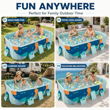 Foldable Pool, Non-Inflatable Pool for Adults & Kids, No Air Pump Needed