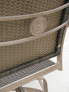 Patio Land Santa Clara Outdoor Patio Swivel Barstools Set of 4 26" H Dark Bronze