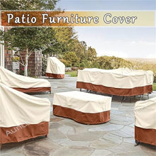 OHZI3Q 420D Heavy Duty Outdoor Garden Furniture Cover for Sofa Waterproof Wind-Proof Couch Cover for Sofa(Silver,287x155x82cm)