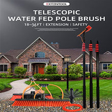 Ultralight 24FT Window Cleaning Pole with Water Fed Telescopic Brush for Conservatory Roof Photovoltaic and Solar Panels Extendable and Efficient