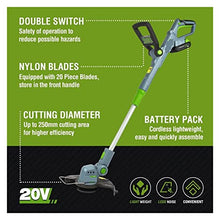 Electric Lawn Mower, 20V Electric Lawn Mower 2000mAh Li-ion Cordless Grass Trimmer Auto Release String Cutter Pruning Garden Tools