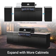 Broil King 876847 Baron 590i Shadow 5-Burner Built-In Island Natural Gas Grill with Side Burner and Rear Rotisserie Burner