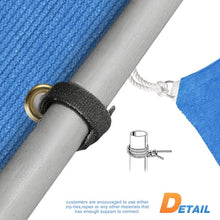 TANG 15' x 40' Shade Cloth with Grommets, Sun Shade Sail Rectangle Straight Side, UV Blocker Fabric Patio Canopy for Deck Carport Backyard Pergola Cover, Blue
