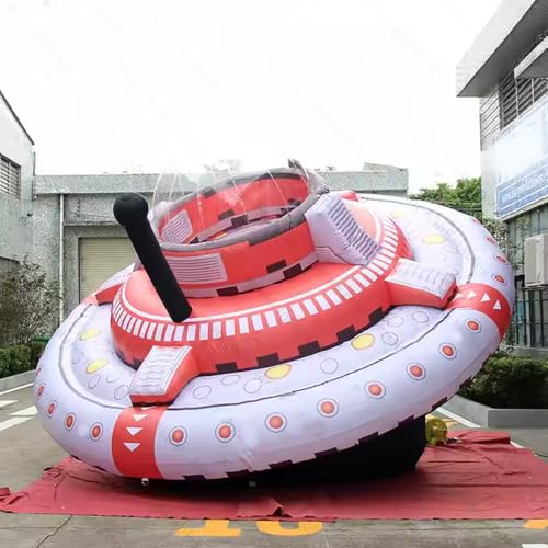 HOAELOS Inflatable UFO Courtyard Lawn Decoration Space Party Themed 9.8 Feet Style A