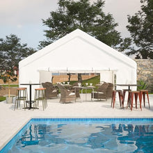 KEIKI 20x20ft Party Tent Heavy Duty, Outdoor Canopy Tent Carport Wedding Event Shelter BBQ Wedding Tents for Parties with Storage Bags & Removable Sidewall for Parties Carport Camping Garden Patio