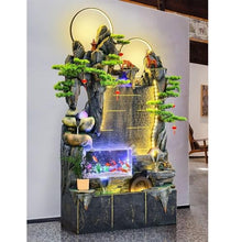 GLigeT Outdoor Water Fountain Large Rockery Water Fountain Decoration, Living Room Fish Tank Circulating Water Wheel Landscaping, Office Water Feature Decoration Outdoor Fountain (Size : M), Medium