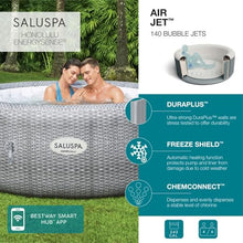 Bestway Coleman Honolulu AirJet Inflatable Hot Tub with EnergySense Cover and Spa Accessories
