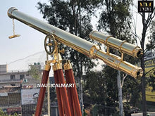 NauticalMart Floor Standing Brass Griffith Astro Telescope 64" Brown