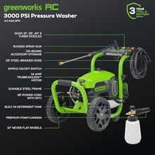 Greenworks 3000 PSI (2.0 GPM Max) Electric Pressure Washer