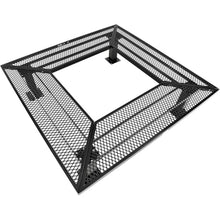 Global Industrial 6' Square Outdoor Tree Bench Expanded Metal Black