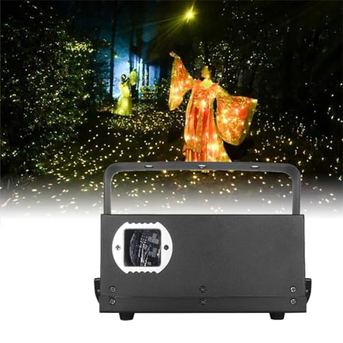 XIVUIFOI Garden Lights,Dynamic Breathing Firefly Projector Lamp,Christmas Garden Light Projector w/Control Panel,Waterproof Firefly Lighting Projector,Adjustable Speed (Yellow_25w)