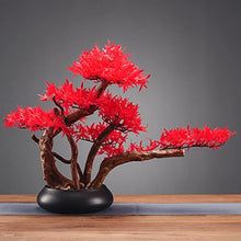 YXIANG56Q Fake Plants Artificial Bonsai Tree Japanese Maple Leaf Fake Plants for Home Office Book Shelf Room Decor Indoor, Height 17.72'' Bonsai Tree