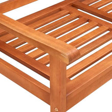 zuentd Solid Eucalyptus Wood Bench 47.2 Inch with Cushion