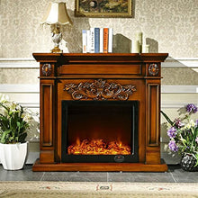 EQUALIZE Fireplace Simulation Flame Electric Fireplace Insert Firebox Decorative Fireplace Chimneypiece Wood Mantel LED Optical Flame 3D Fireplaces (Color : White, Size : Without Heater)