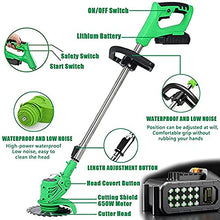 AMYYTL Cordless Grass Strimmer Electric Lawn Mower, Small Household ELD Lithium Battery Lawn Mower Rechargeable Multifunctional Weeding Artifact for Garden Lawn Outdoor Gardening,D