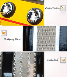 BBQ Grill Gas Burners Yellow Glass Shield Barbecue for Outdoor Preferential