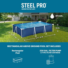 9.8' x 6.6' x 26" Metal Frame Above Ground Pool