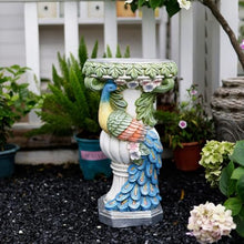 WKSPOO Decorative Roman Pedestal Stand, Peacock Statue Plant Stand(Large)