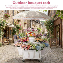 Hubxinly Rolling Flower Display Rack with 18 Buckets