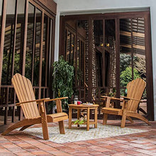 Cambridge Casual Lakeside Indonesian Teak Oversized Patio Adirondack Chair with Cup Holder, Set of 2 Adirondack Chairs, Weather-Resistant, Comfortable Set for Poolside, Fire Pit, Backyard