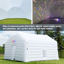 OZIS Large White Inflatable Nightclub Disco Cube Tent 20X16.5X12Ft