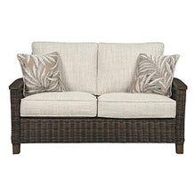 Signature Design by Ashley Paradise Trail Outdoor Loveseat Medium Brown