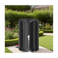 GPDJHRTI Rainwater Barrels, Suitable for Long-Term Water Storage, Anti-Aging Material(Black,750L)