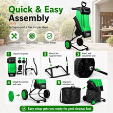 Electric Garden Shredder,15 Amp Wood Chipper with 50l Bag