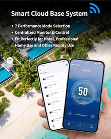 VARMINPOOL Inverter 105000BTU Smart Pool Heat Pump, APP Control Electric Pool Heater for Above and In Ground Pools, Use for 31000 Gallons Home & Commercial Pools Heating & Cooling, 240V
