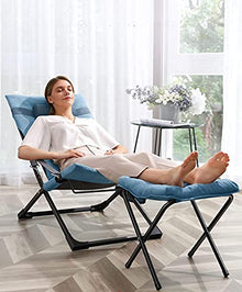 Reclining Chair Folding Zero Gravity Lounge Chair Oversize Deck Chairs For Garden Outdoor Patio Sun Loungers Bed Recliner With Head Pillow Loading Up To 200Kg Black Stripe +
