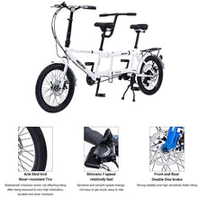 GOJLEX Foldable Tandem Bike 20”City Folding Bicycle White